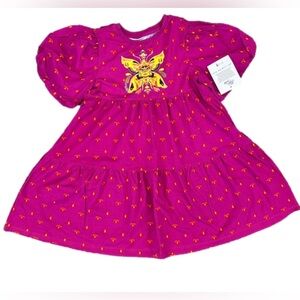 New Girl's Disney‎ Encanto Pink Fire Dress size Medium 7/8